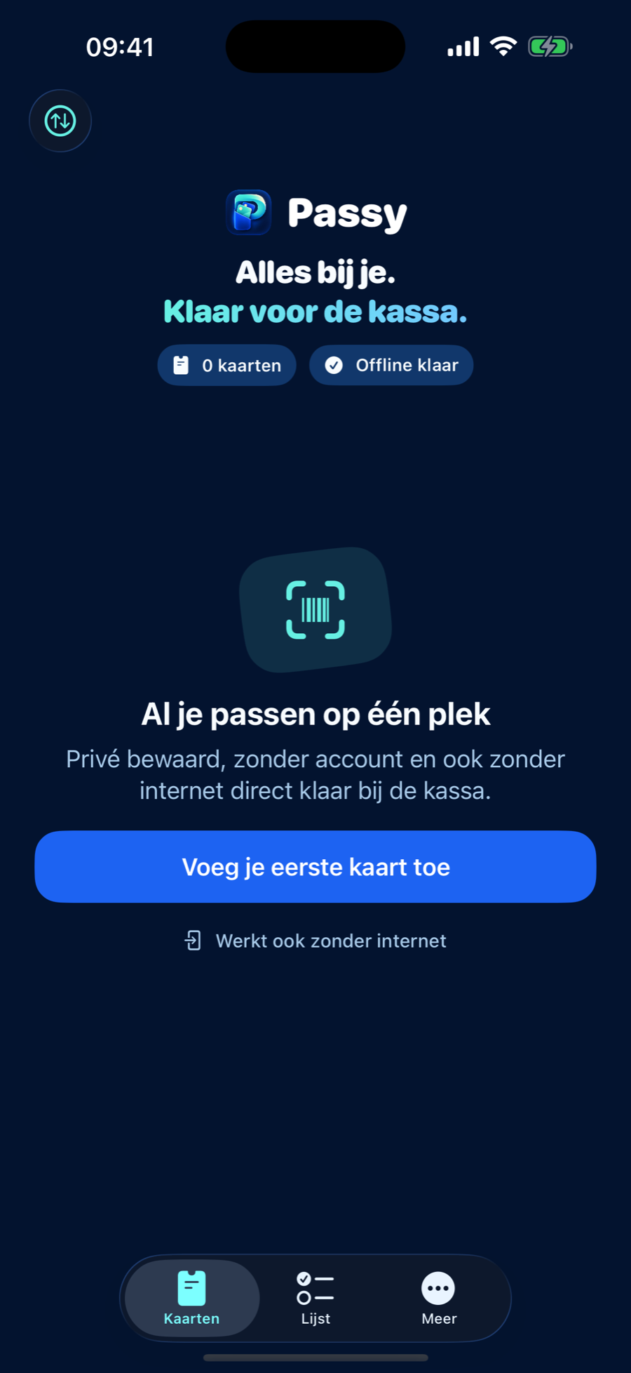 Passy wallet home screen